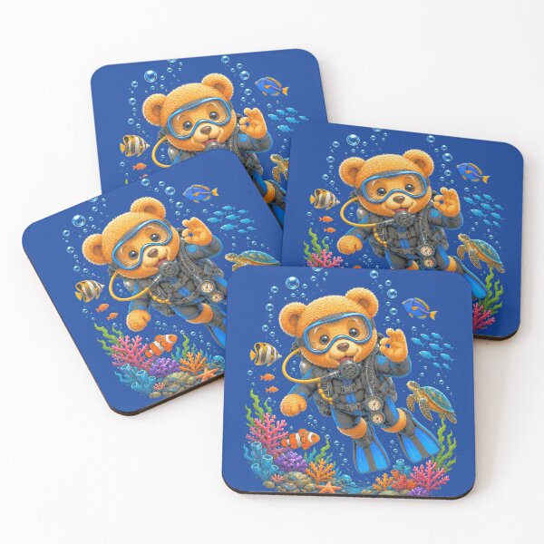 Item preview, Cute Scuba Diver Teddy Bear Ocean Adventure Shapes Mania designed and sold by Shapes-Mania.