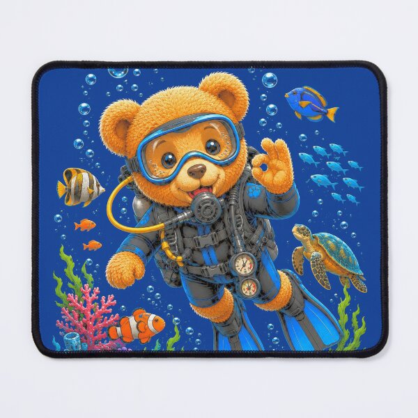Item preview, Cute Scuba Diver Teddy Bear Ocean Adventure Shapes Mania designed and sold by Shapes-Mania.