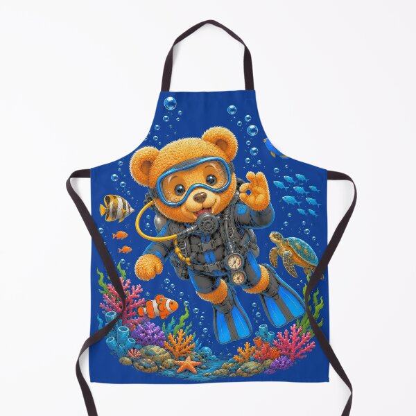 Item preview, Cute Scuba Diver Teddy Bear Ocean Adventure Shapes Mania designed and sold by Shapes-Mania.