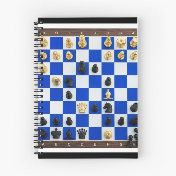 Item preview, Royal Blue and Gold Chess Board Art designed and sold by ovidiuboc.