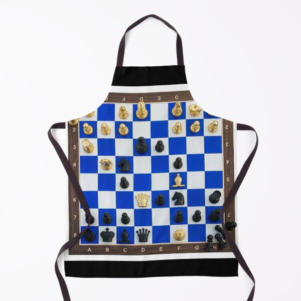 Item preview, Royal Blue and Gold Chess Board Art designed and sold by ovidiuboc.