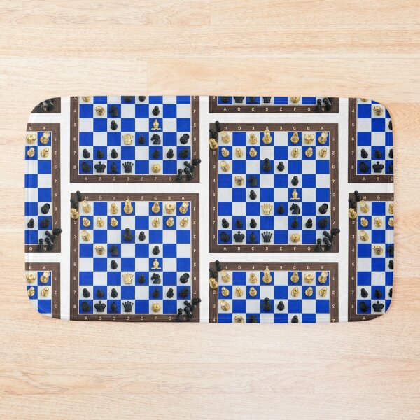 Item preview, Royal Blue and Gold Chess Board Art designed and sold by ovidiuboc.