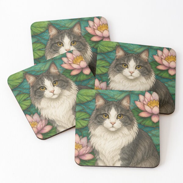 Item preview, Elegant Lotus Cat Aesthetic iPhone Case designed and sold by IconicDesignsXd.
