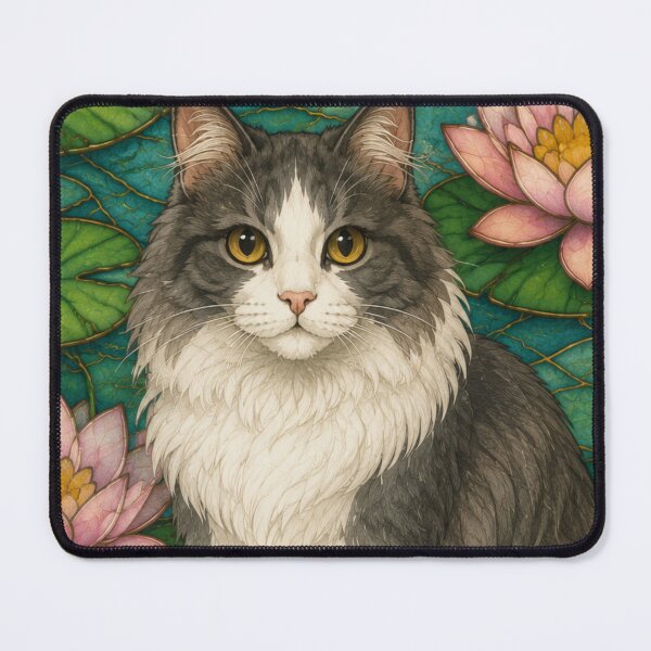 Item preview, Elegant Lotus Cat Aesthetic iPhone Case designed and sold by IconicDesignsXd.