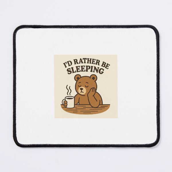 Item preview, I'd Rather Be Sleeping Tired Bear Sticker designed and sold by EmylDesigns.