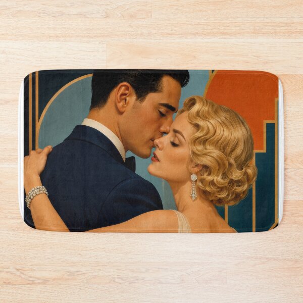 Item preview, Wall Art - Postcard - Deco Romance – Vintage Glamour Embrace designed and sold by ForeverPrintsOK.