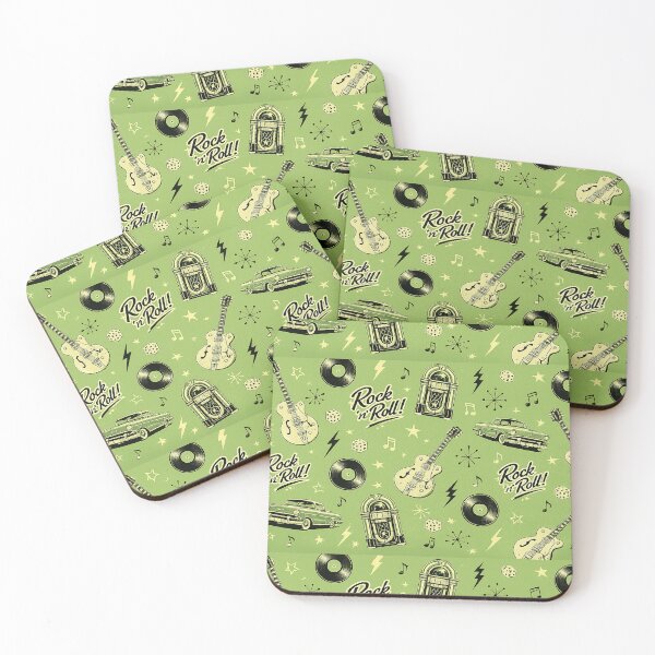 Item preview, Rock and Roll Wallpaper Retro 1950s Music Pattern designed and sold by Hookesmode.