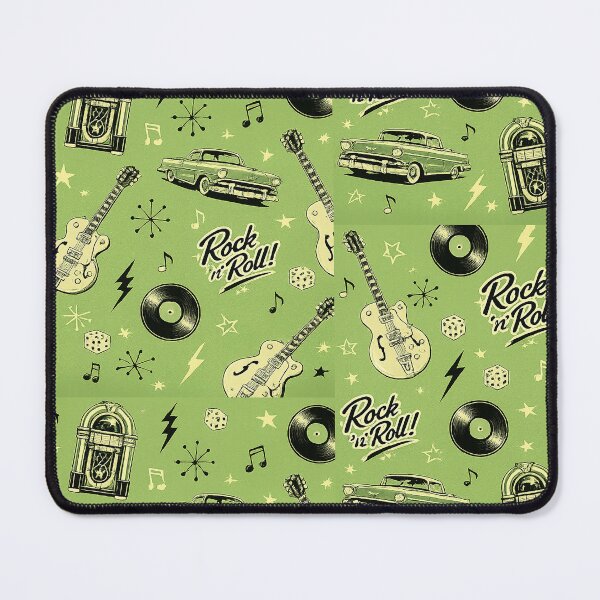 Item preview, Rock and Roll Wallpaper Retro 1950s Music Pattern designed and sold by Hookesmode.