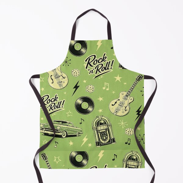 Item preview, Rock and Roll Wallpaper Retro 1950s Music Pattern designed and sold by Hookesmode.
