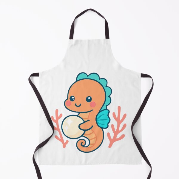 Item preview, Treasure Within Seahorse - Kawaii Ocean Sticker designed and sold by foryouandyours.