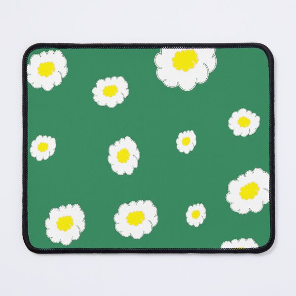 Item preview, little daisies over dark sea green designed and sold by SrihithaStudio.