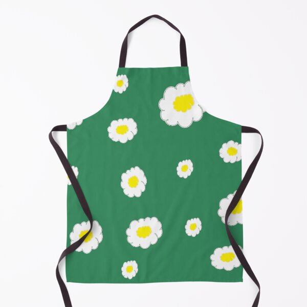Item preview, little daisies over dark sea green designed and sold by SrihithaStudio.
