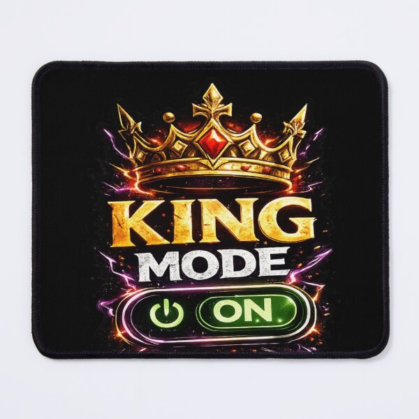 Item preview, King Mode ON - Royal Power Motivational Sticker designed and sold by Genzfirevibes.
