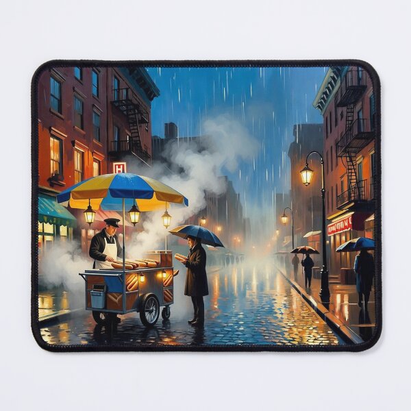 Item preview, "Raing New York Street Scene" designed and sold by SkyKing Ron.