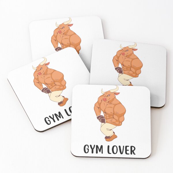 Item preview, Muscular Bull Gym Lover Cartoon designed and sold by BeyondAverage.