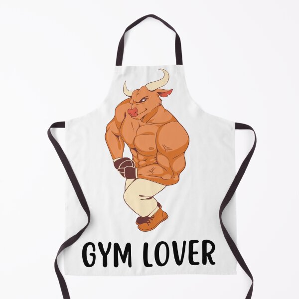 Item preview, Muscular Bull Gym Lover Cartoon designed and sold by BeyondAverage.