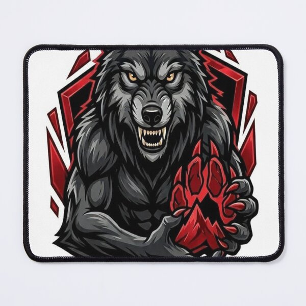 Item preview, The Midnight Crimson Wolf - Fierce Beast Esports Mascot designed and sold by Areebanawab.