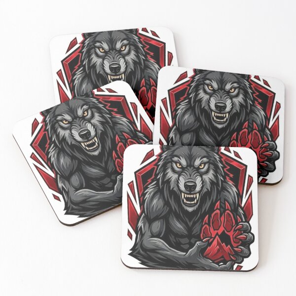 Item preview, The Midnight Crimson Wolf - Fierce Beast Esports Mascot designed and sold by Areebanawab.