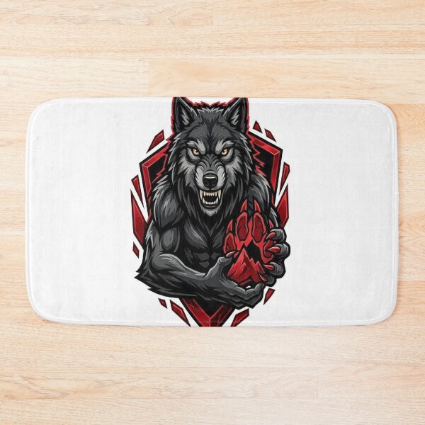 Item preview, The Midnight Crimson Wolf - Fierce Beast Esports Mascot designed and sold by Areebanawab.