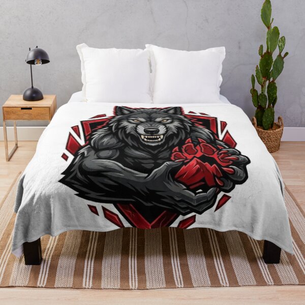 Item preview, The Midnight Crimson Wolf - Fierce Beast Esports Mascot designed and sold by Areebanawab.