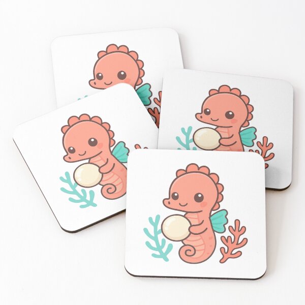 Item preview, Treasure Within Seahorse - Kawaii Ocean Sticker designed and sold by foryouandyours.