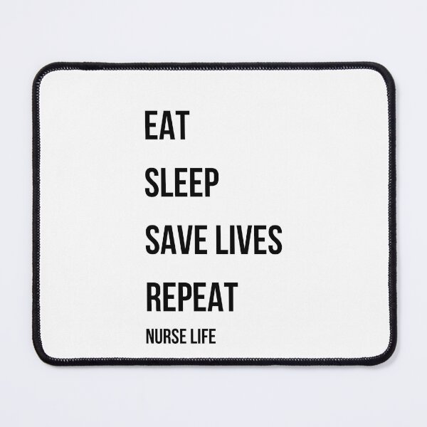 Item preview, Eat Sleep Save Lives Repeat Funny Nurse Gift RN Humor Nurse Life Shirt designed and sold by NurseNationCo.