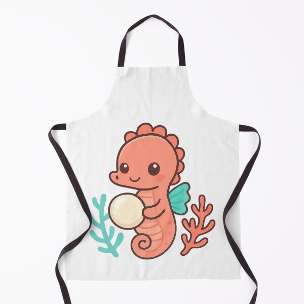 Item preview, Treasure Within Seahorse - Kawaii Ocean Sticker designed and sold by foryouandyours.