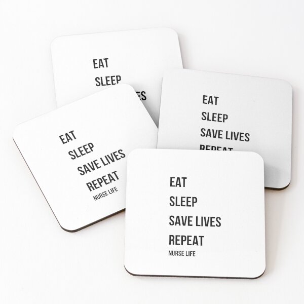 Item preview, Eat Sleep Save Lives Repeat Funny Nurse Gift RN Humor Nurse Life Shirt designed and sold by NurseNationCo.