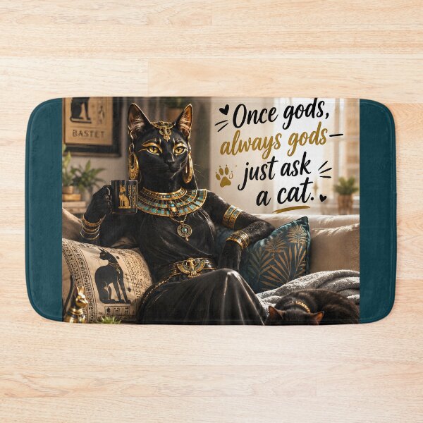 Item preview, Bastet Knows Best – Once Gods, Always Gods, Just Ask a Cat designed and sold by Sybille-Yates.