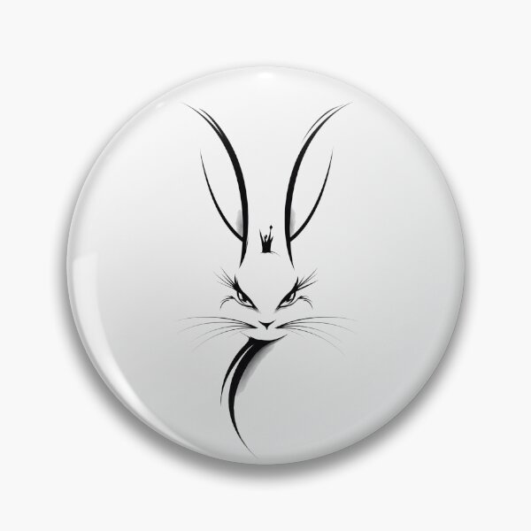 Item preview, Unique Gothic Bunny Birthday Gift — Minimalist Black Line Wall Art designed and sold by PixelQ.