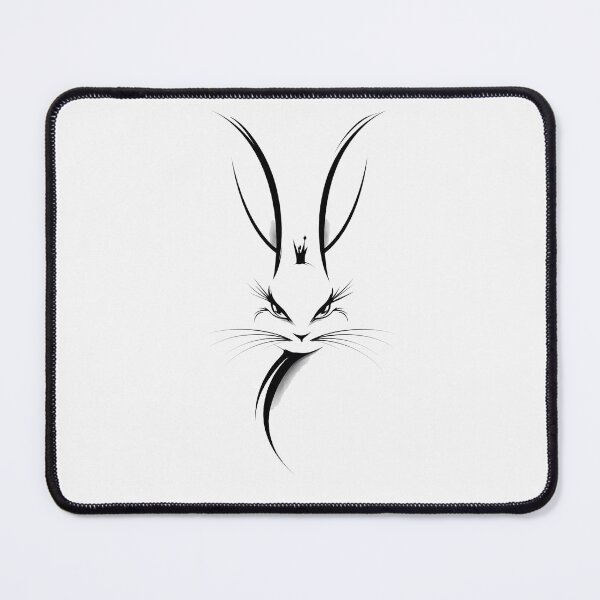 Item preview, Unique Gothic Bunny Birthday Gift — Minimalist Black Line Wall Art designed and sold by PixelQ.