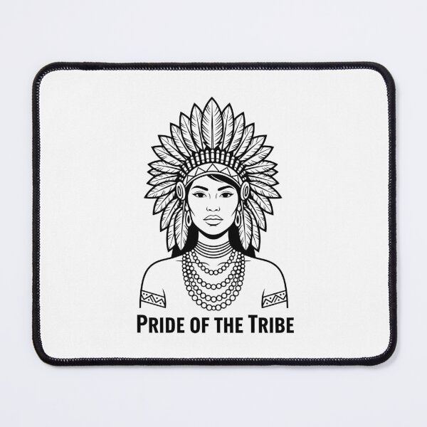 Item preview, Pride of the Tribe Native American Woman War Bonnet Feather Headdress Art designed and sold by HaweeWear.
