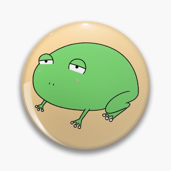 Item preview, Funny Grumpy Green Frog Cute Chonky Cartoon designed and sold by ubborn.