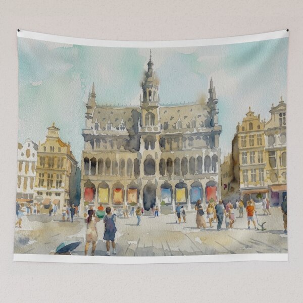 Aperçu de l'œuvre Grand-Place de Bruxelles, place historique créée et vendue par caracatita75.