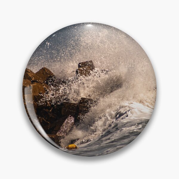 Item preview, Dramatic Crashing Ocean Wave on Coastal Rocks designed and sold by MariaAteva.