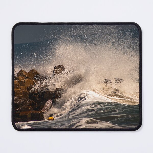 Item preview, Dramatic Crashing Ocean Wave on Coastal Rocks designed and sold by MariaAteva.