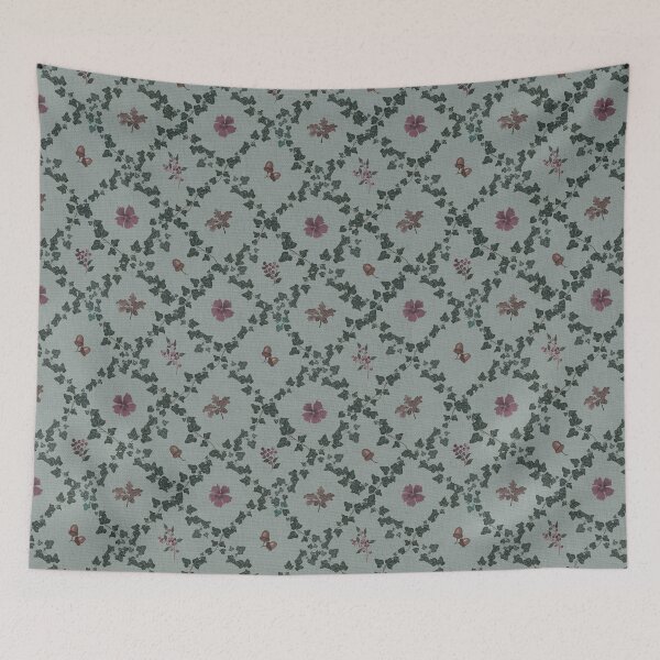 Item preview, Winter Hedgerow Floral Trellis Woodland pattern designed and sold by Designs by christel_treiber.