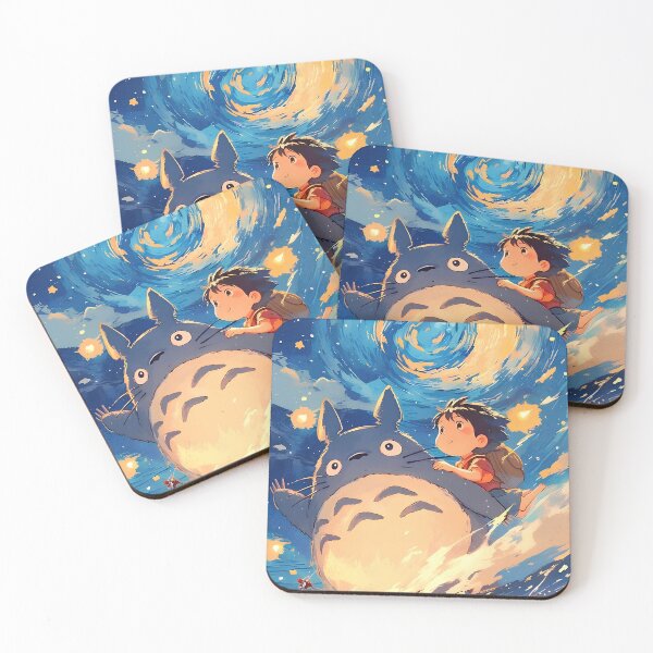 Item preview, Cute kawaii art girl [[totorosss]] starry night -%[ghiblis]%- flying aways designed and sold by ITsyxuanart.