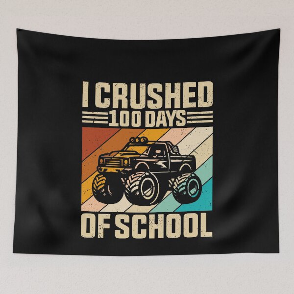 Item preview, I Crushed 100 Days Of School Monster Truck Student Celebration designed and sold by PopStars1993.