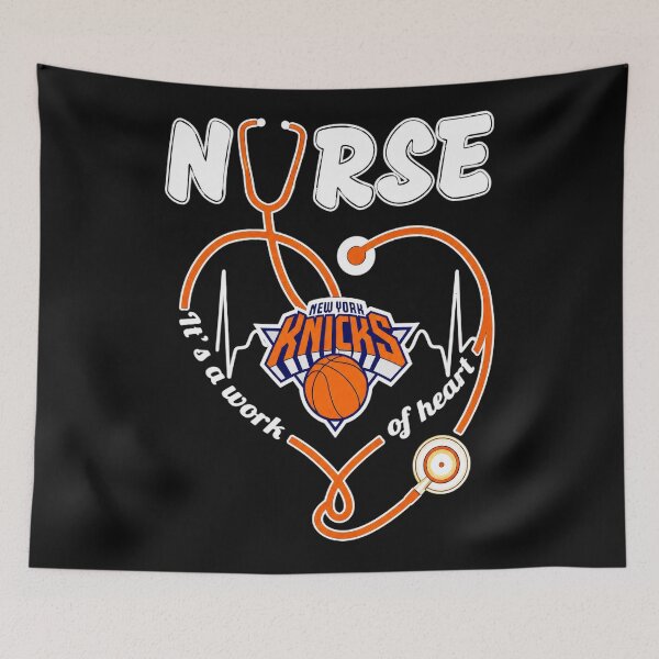 Item preview, New York Knicks Nurse It's A Work Of Heart designed and sold by CalyZOam99.