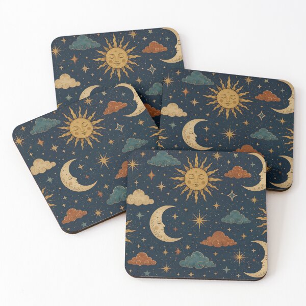 Item preview, Vintage Celestial Sun and Moon Bath Mat | Boho Night Sky Bathroom Decor designed and sold by SRY DESIGN.
