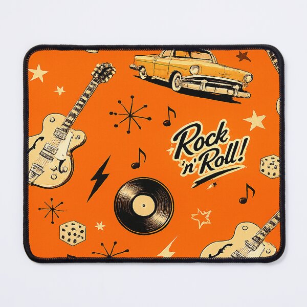Item preview, Rock and Roll Wallpaper Retro 1950s Music Pattern designed and sold by Hookesmode.