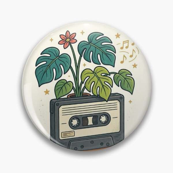 Item preview, Embrace The Mess Retro Cassette Plant Sticker designed and sold by EmylDesigns.