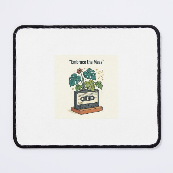 Item preview, Embrace The Mess Retro Cassette Plant Sticker designed and sold by EmylDesigns.