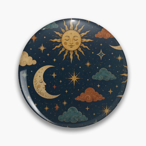 Item preview, Vintage Celestial Sun and Moon Bath Mat | Boho Night Sky Bathroom Decor designed and sold by SRY DESIGN.