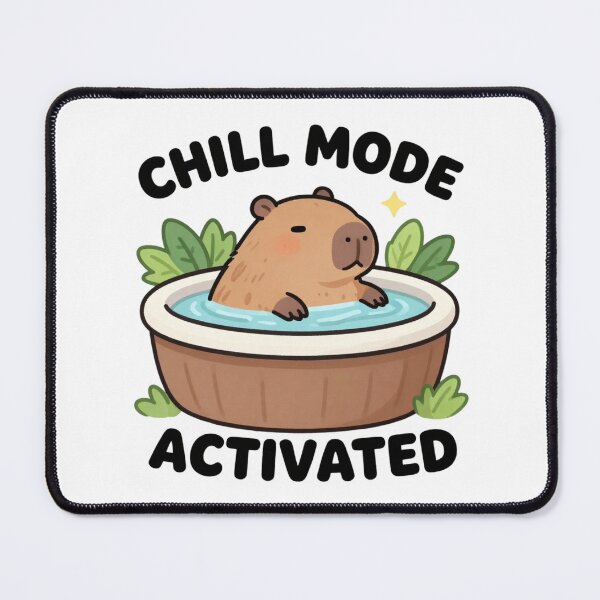 Item preview, Chill Mode Activated Capybara Meme designed and sold by Technoexpert.
