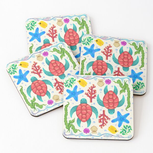 Item preview, Sea turtle marine pattern 1 designed and sold by Konopikyu.