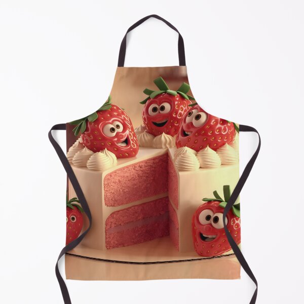 Item preview, Cheerful strawberry cake. designed and sold by MyHappyArtShop.