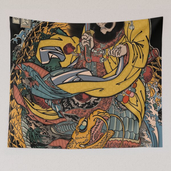 Item preview, Japanese fighting snake designed and sold by TidalTattoo.