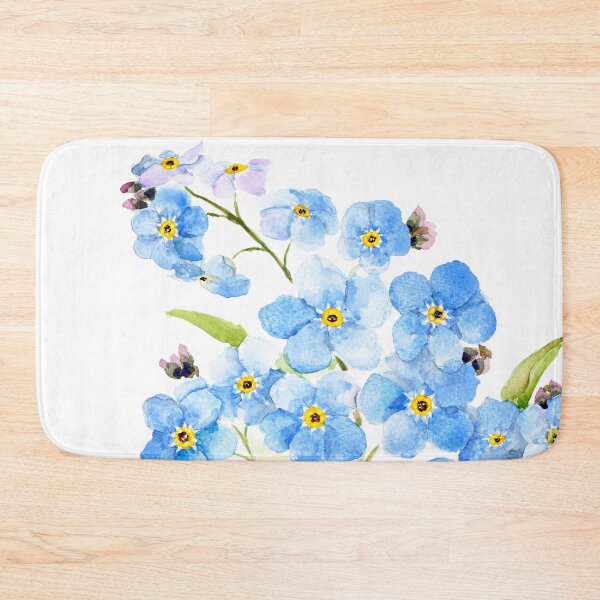 Item preview, hand painted blue forget me not 2026 designed and sold by ColorandColor.